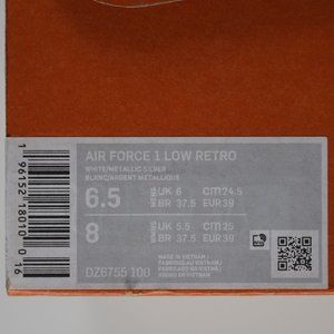 Nike Men's White Air Force 1 Low Retro Leather Sneakers